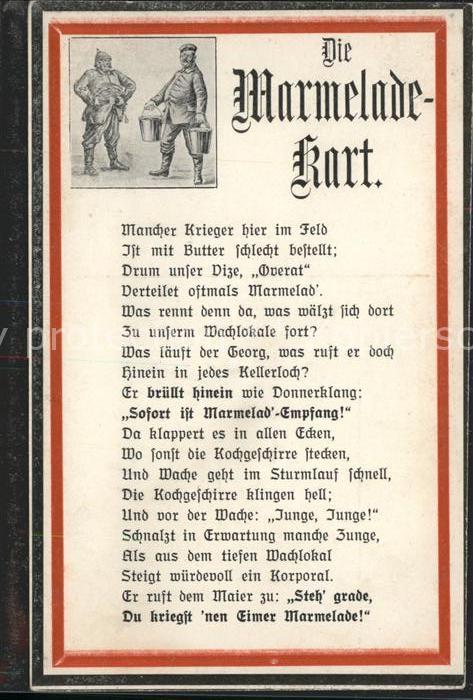 Militaria Humor Die Marmelade-Kart