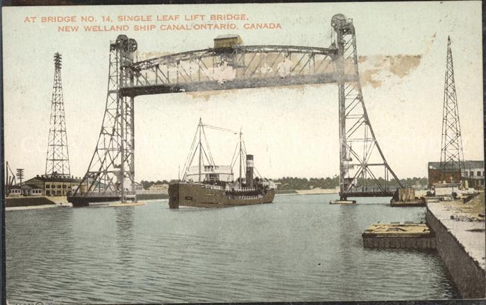 Dampfer Binnenschifffahrt Canada Bridge New Welland Ship