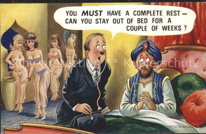 Comic-Postkarte Bande Dessinee BD Fumett Fitzpatrick Humor