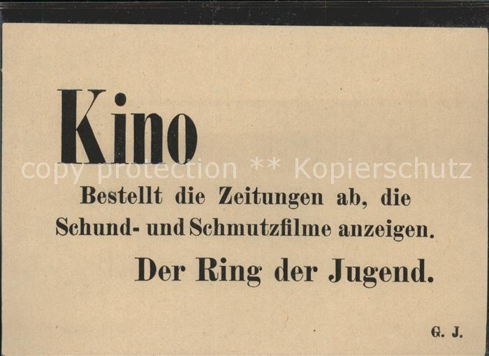 Kino Film Ring der Jugend Propaganda Politik