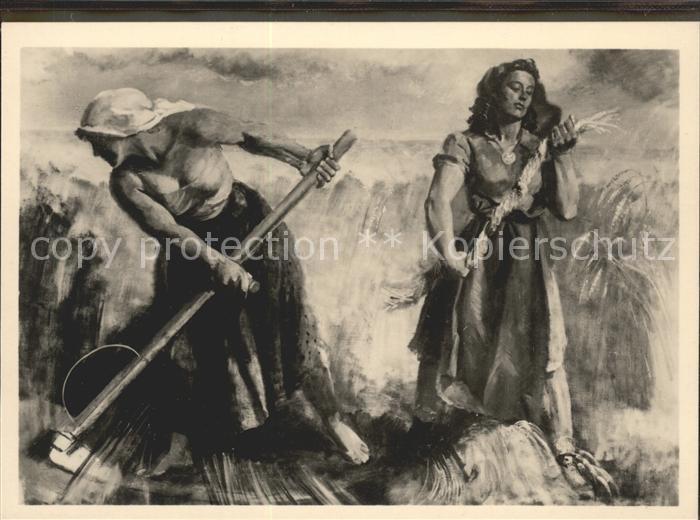 Kuenstlerkarte Prof. Eduard Bischoff Oelgemälde Ehret