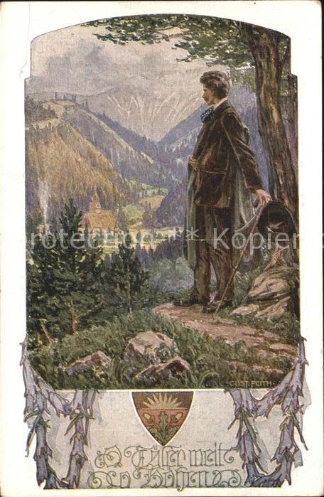 Kuenstlerkarte Gust Feith Wappen