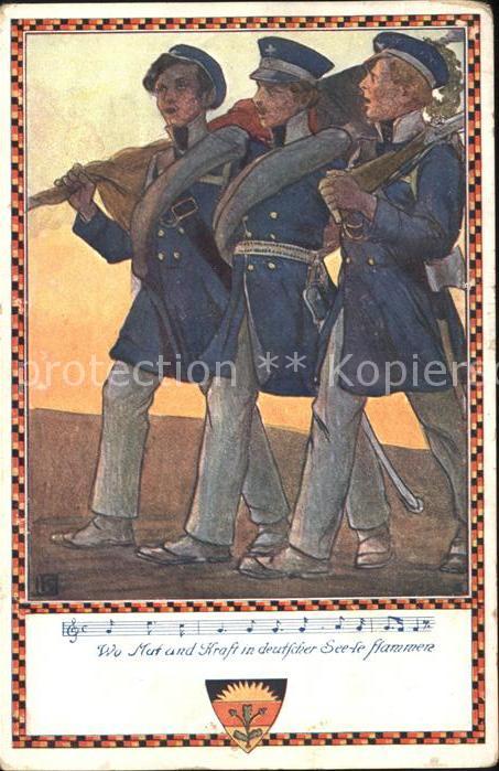 Liederkarte Soldaten Wappen Lied