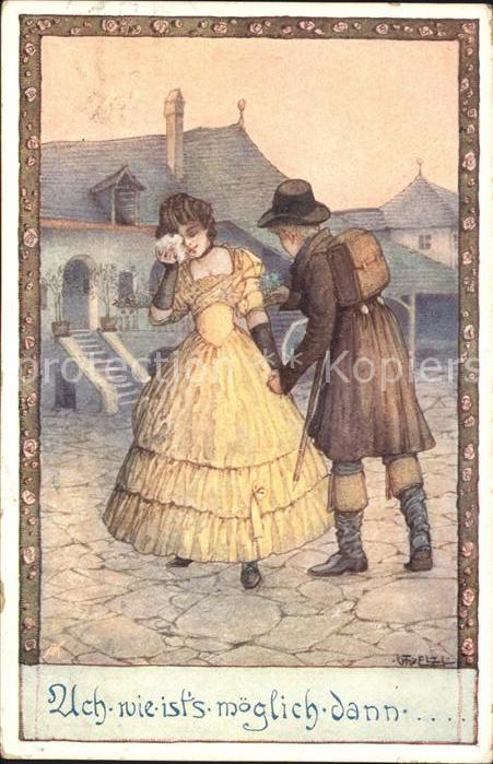 Kuenstlerkarte Abschied Wandern