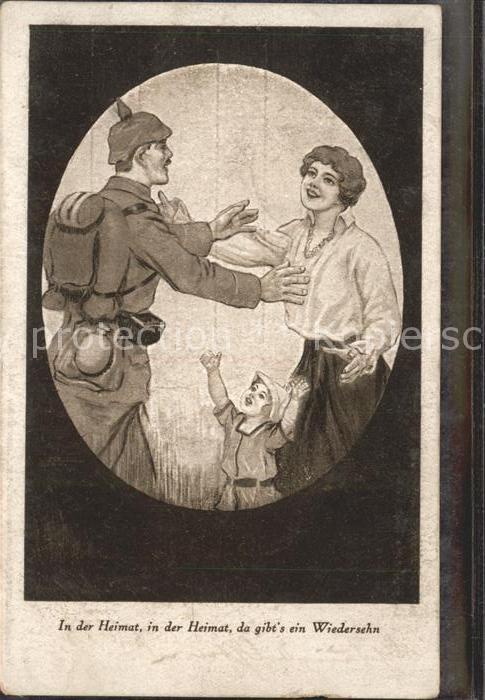 Militaria Heimat gibts ein Wiedersehen Soldat