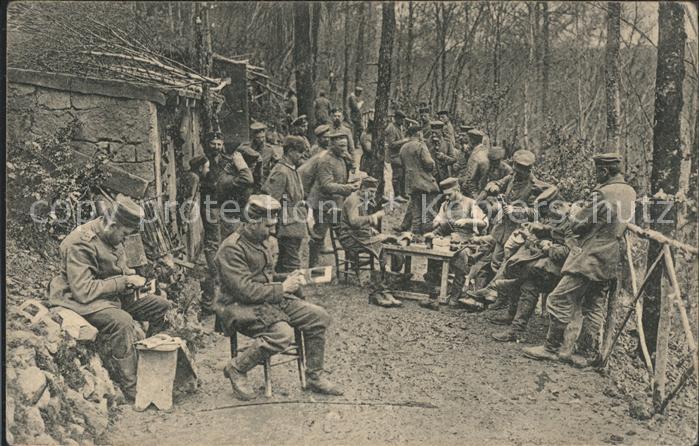 Militaria WK1 Grüsse aus dem Felde Waldidyl