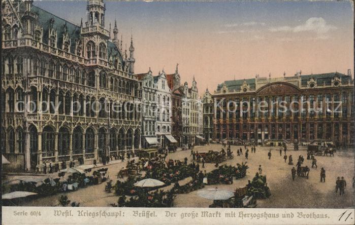 Strassenbahn Kriegsschauplatz Markt Herzogshaus Brot