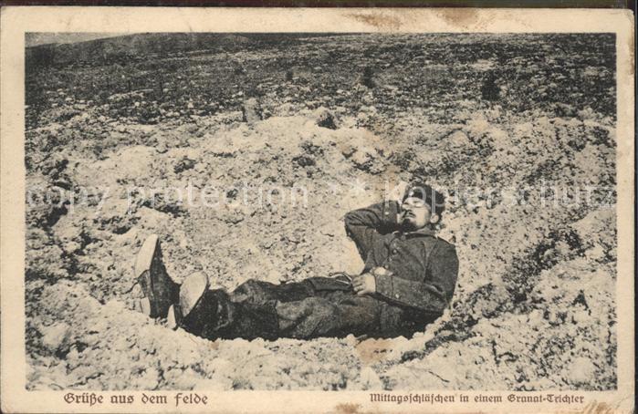 Militaria Gruss aus dem Felde Mittagsschläfchen S