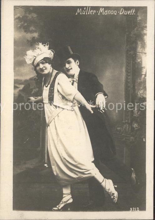Tanz Taenzer Müller-Manon-Duett Zylinder