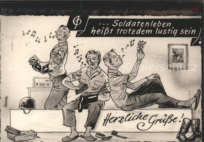 Soldatenleben lustig sein Grüsse