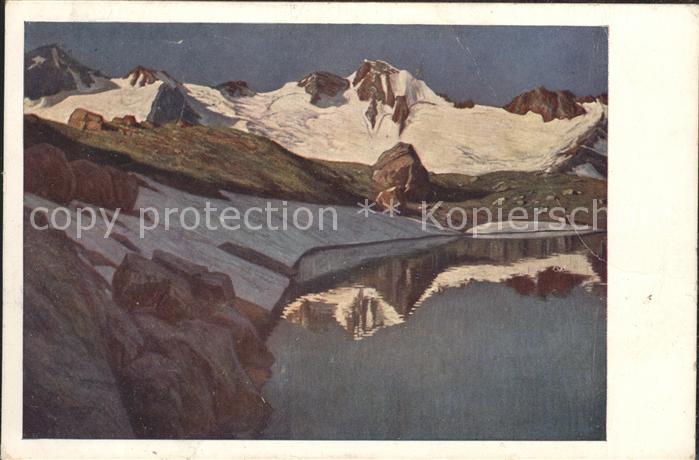 Zillertal Tirol Schwarzsee Künstlerkarte