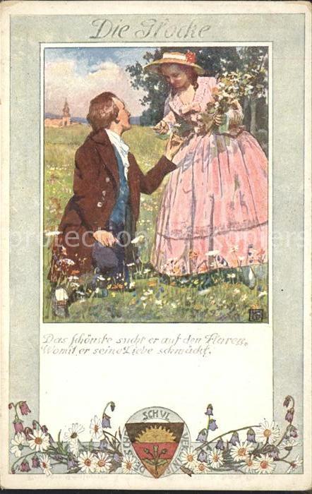 Schiller Friedrich Die Glocke Wappen Blumenwiese Innsbruck