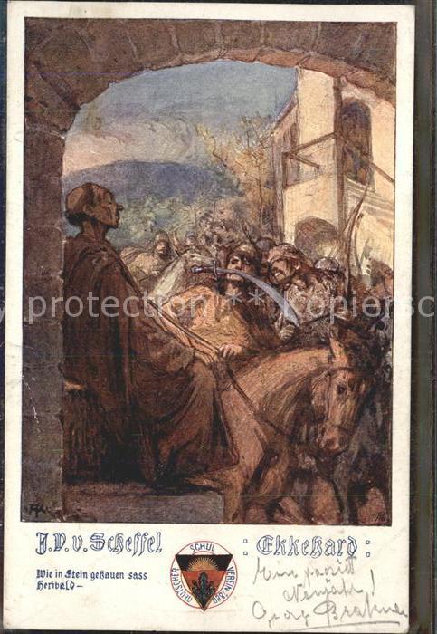 Scheffel Ekkehard Wie in Stein gehauen Wappen