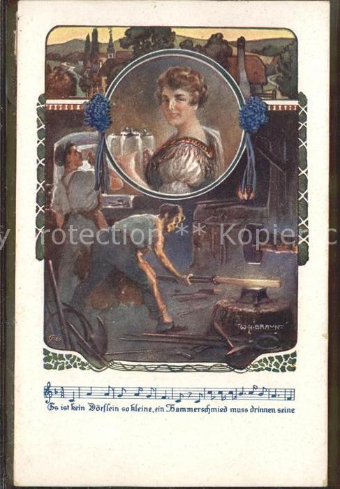 Kuenstlerkarte W. H. Brauig Liederkarte