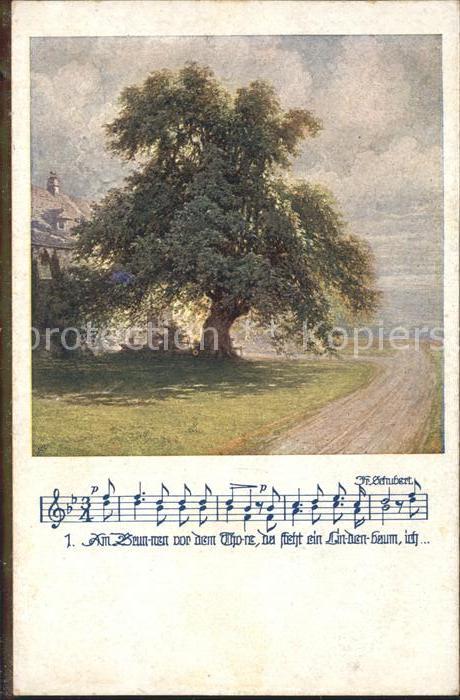 Baeume Trees Liederkarte Fr. Schubert