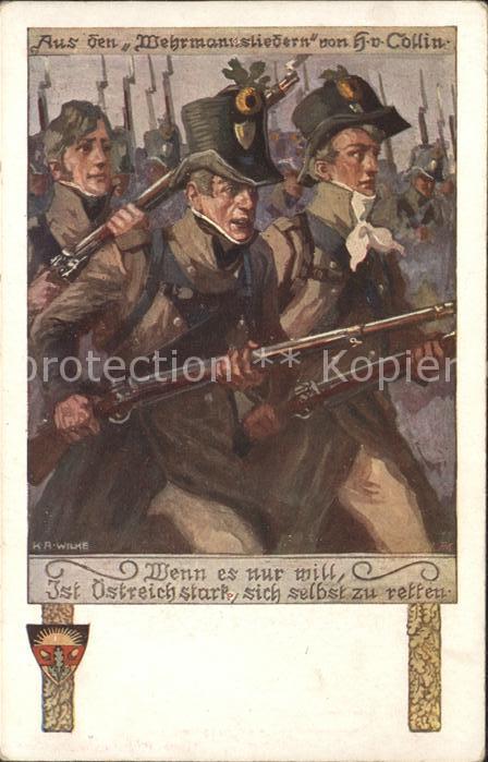 Kriege Wehrmannslieder v. H. v. Collin Österre