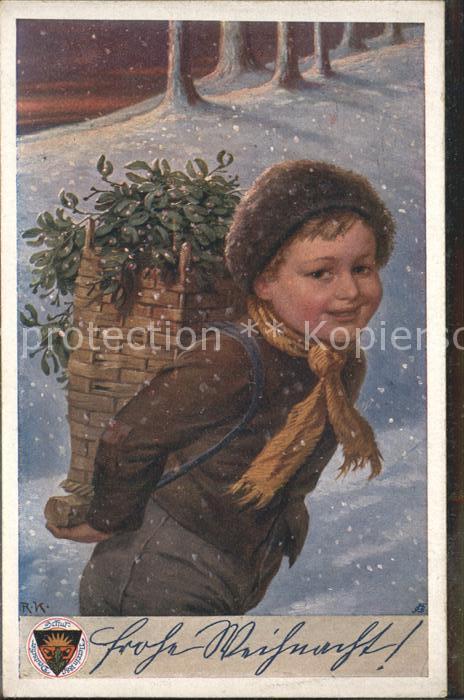 Kinder Child Enfants Winter Korb Frohe Weihnachten Künstlerk