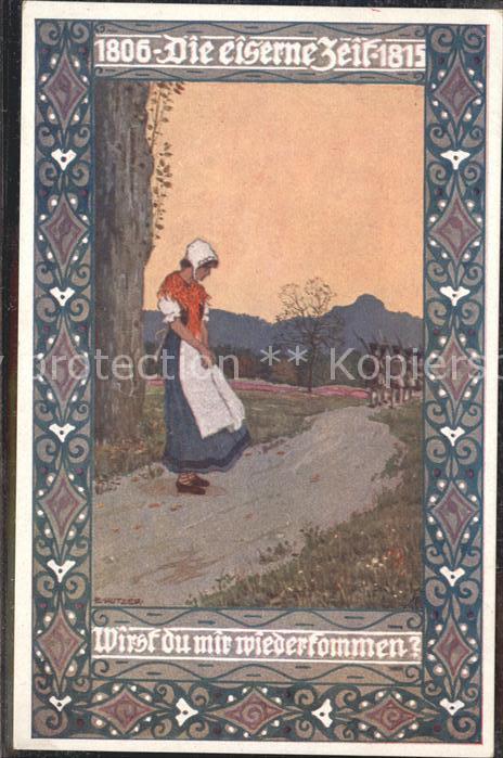 Kuenstlerkarte E. Kutzer Die eiserne Zeit