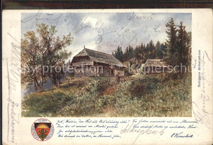 Kuenstlerkarte Wappen Nofreggers Geburtshaus