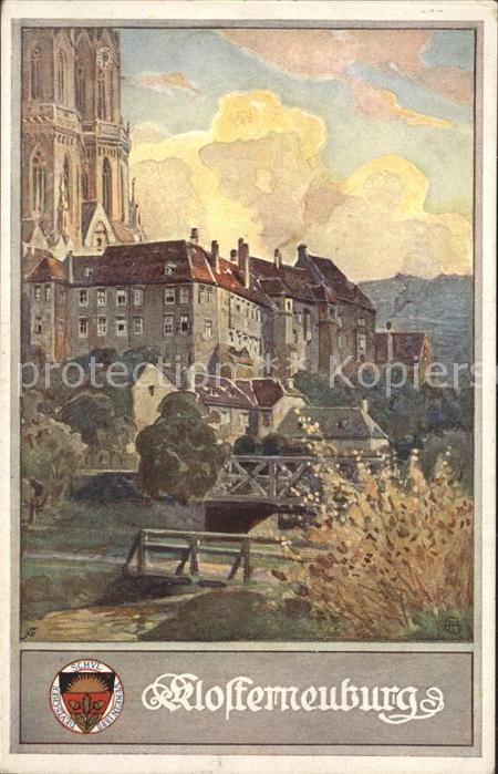 Kuenstlerkarte Wappen Klosterneuburg Kirche