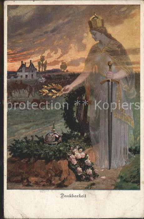 Kuenstlerkarte Grab Dankbarkeit Engel
