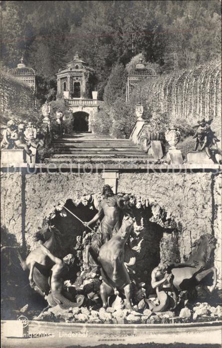 Ettal Königsschloss Linderhof Neptunbrunnen