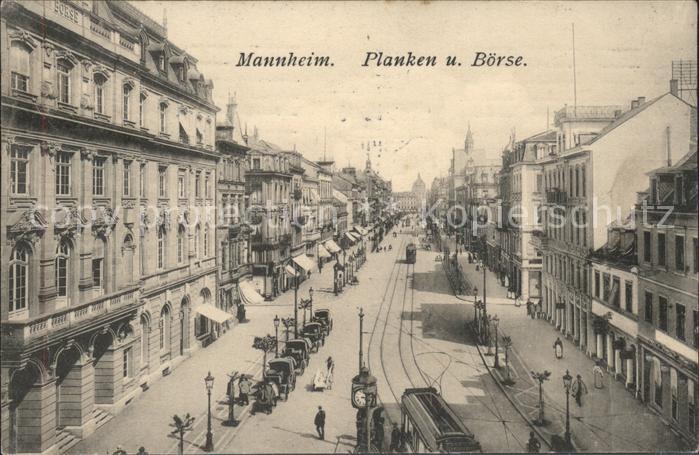 MANNHEIM BW Planken Boerse Strassenbahn