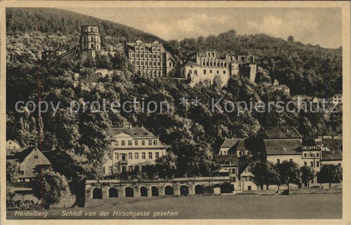 Heidelberg Neckar Hirschgasse Schloss