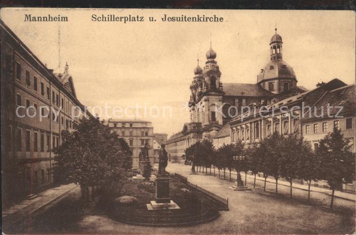 MANNHEIM BW Schillerplatz Jesuitenkirche
