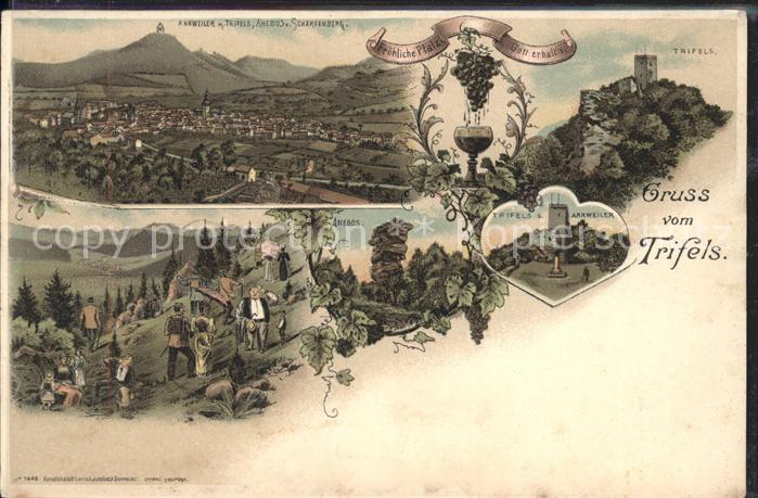 Annweiler Trifels Burg Anebos Litho