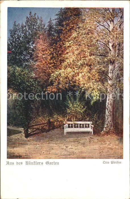 Kuenstlerkarte Otto Pfeiffer Garten