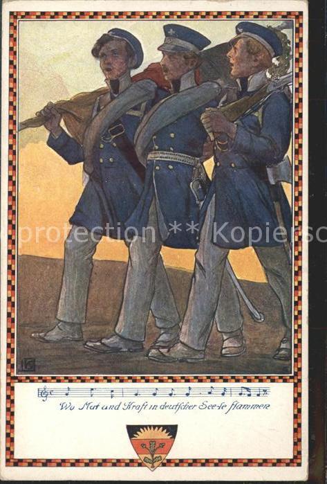 Verlag Schulverein Nr. 369 Liederkarte Soldaten