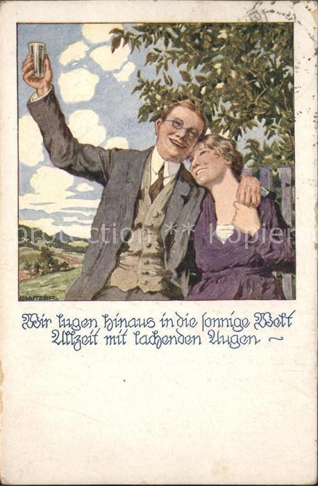 Verlag Schulverein Nr. 1324 Wein Liebespaar