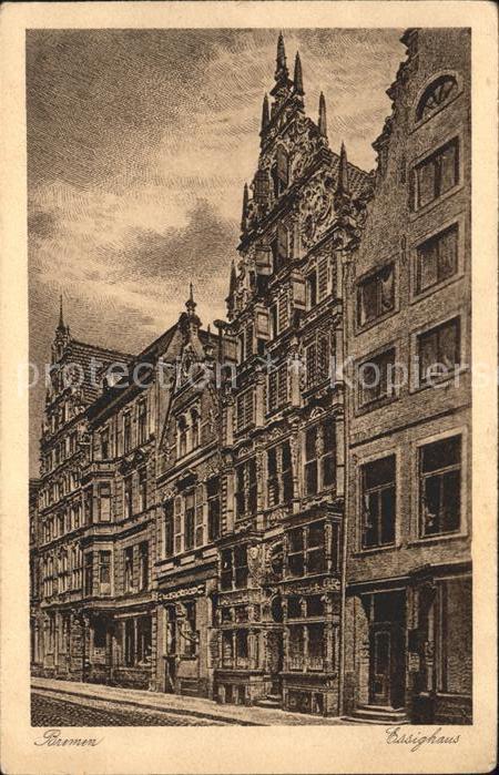 BREMEN CITY Essighaus Kuenstlerkarte G.O.Dietrich