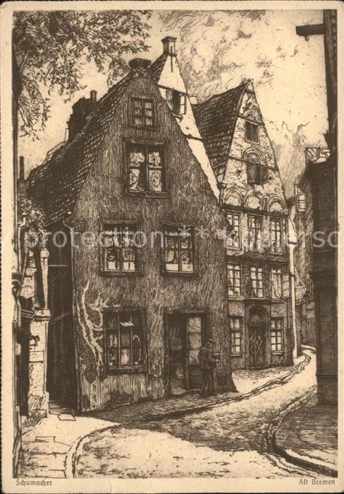 BREMEN CITY Altstadt Schumacher Kuenstlerkarte