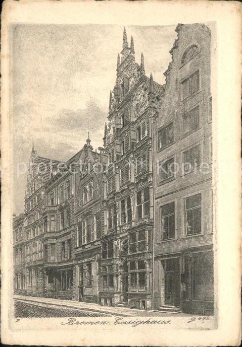 BREMEN  CITY Essighaus Kuenstlerkarte