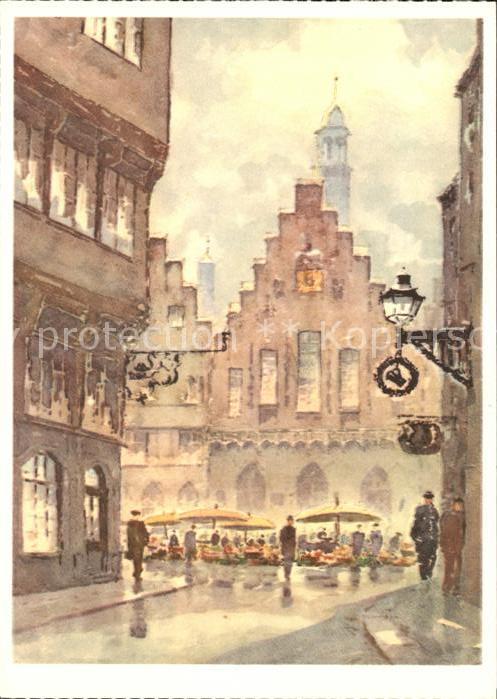 BREMEN  CITY Kuenstlerkarte Altstadt Eduscho Kaffee