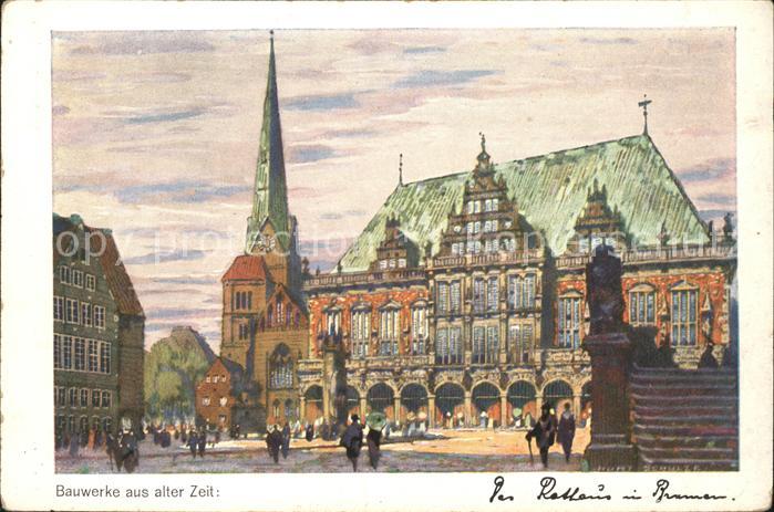 BREMEN  CITY Rathaus Kuenstlerkarte