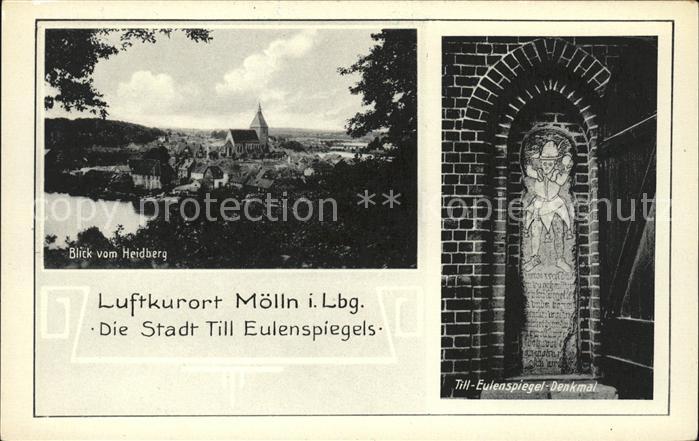 Moelln Till Eulenspiegel-Denkmal Panorama vom