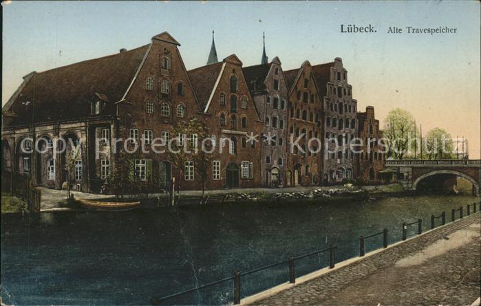 LueBECK  CITY Alte Travespeicher Kuenstlerkarte