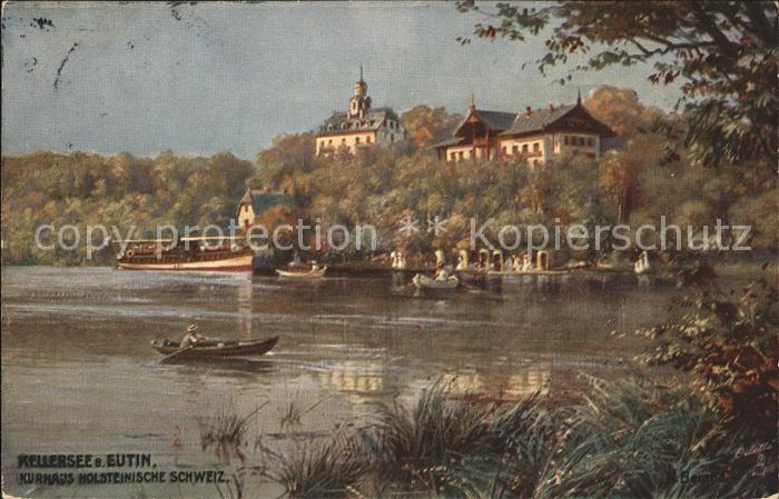 Eutin Schleswig-Holstein Kellersee Kurhaus Holsteinische Schweiz Kuenstlerkarte