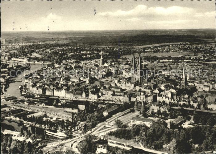 LueBECK CITY Panorama total Fliegeraufnahme