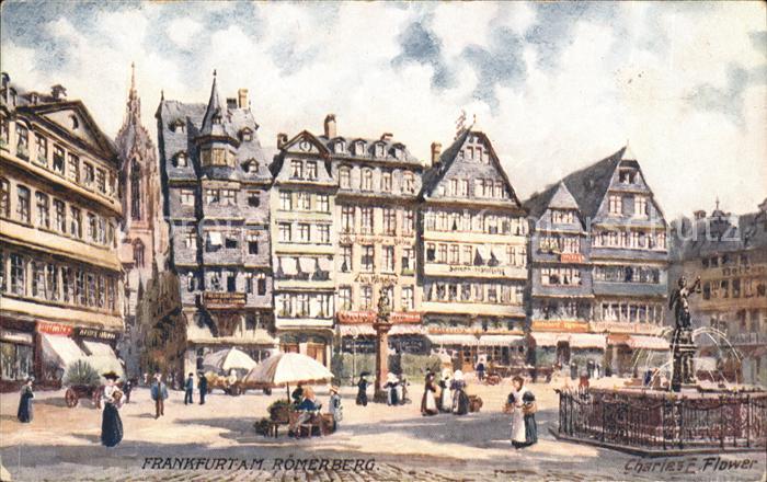 Frankfurt Main Römerberg Rathausplatz Gerechtigkeitsbr