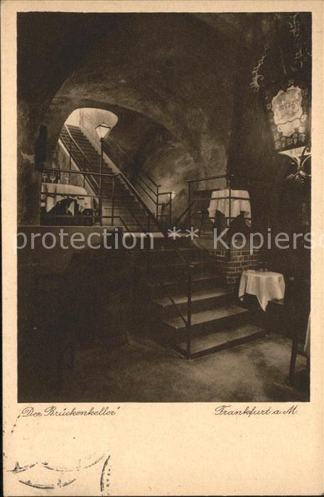 Frankfurt Main Brückenkeller Gaststätte Restaurant Kel