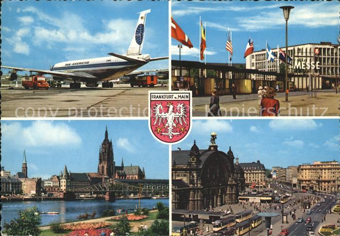 Frankfurt Main Flughafen Flugzeug Messe Mainufer Dom H