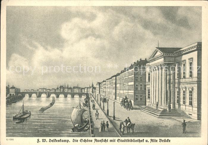 Frankfurt Main Schöne Aussicht Stadtbibliothek Alte Br