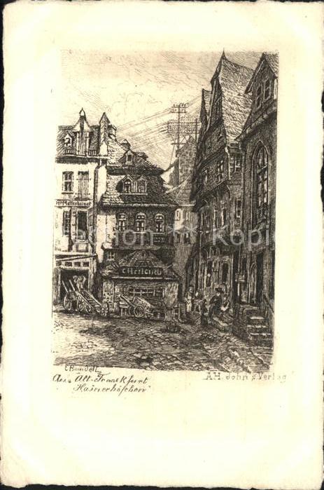 Frankfurt Main Alt Frankfurt Hainerhöfchen Künstlerkar