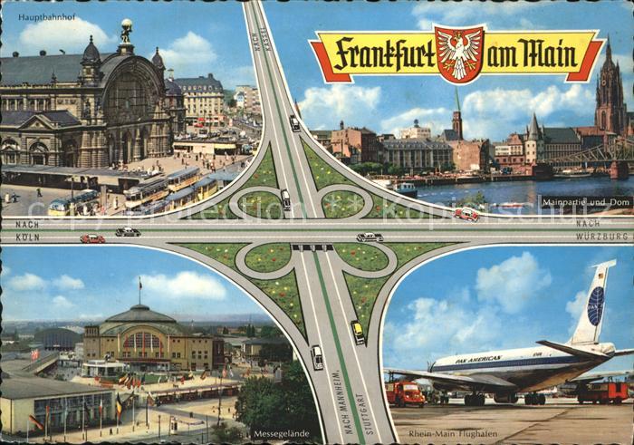 Frankfurt Main Hauptbahnhof Mainpartie Dom Rhein Main