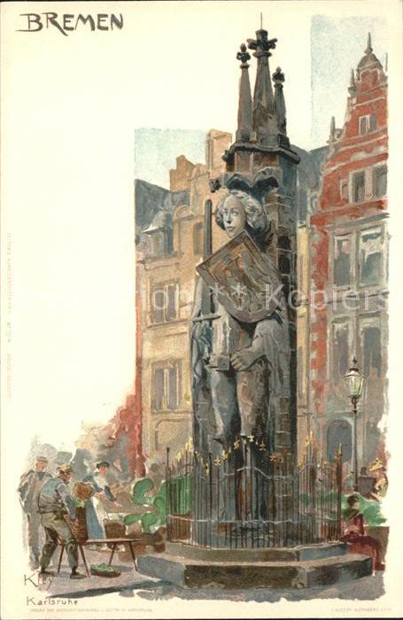 BREMEN  CITY Der Roland Kuenstlerkarte