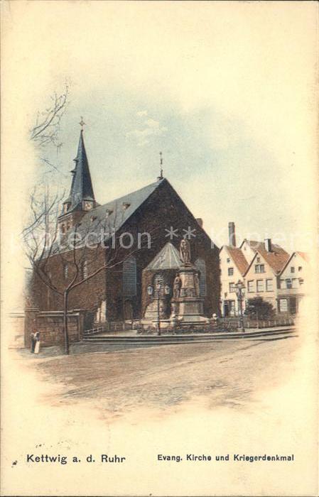 Kettwig Ev Kirche und Kriegerdenkmal